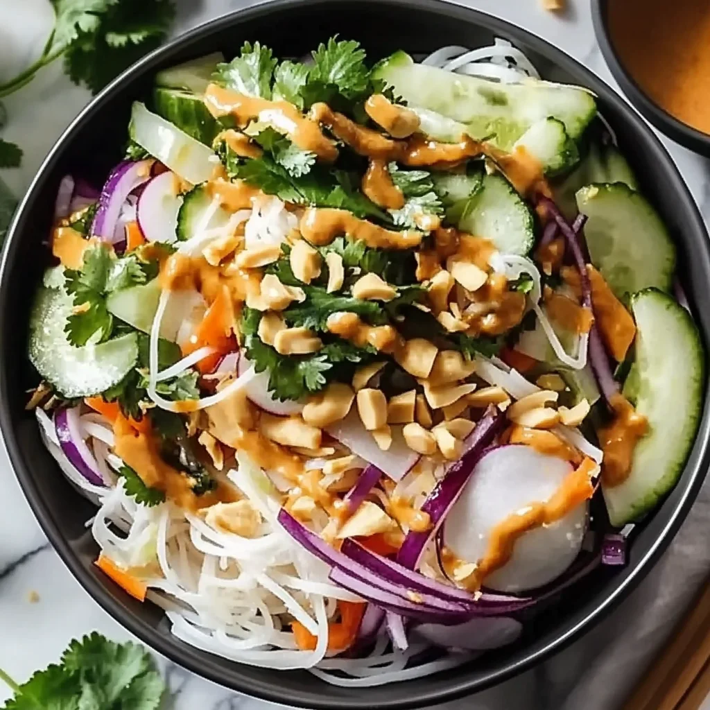 Spring Roll Salad with Peanut Dressing: Fresh and Flavorful