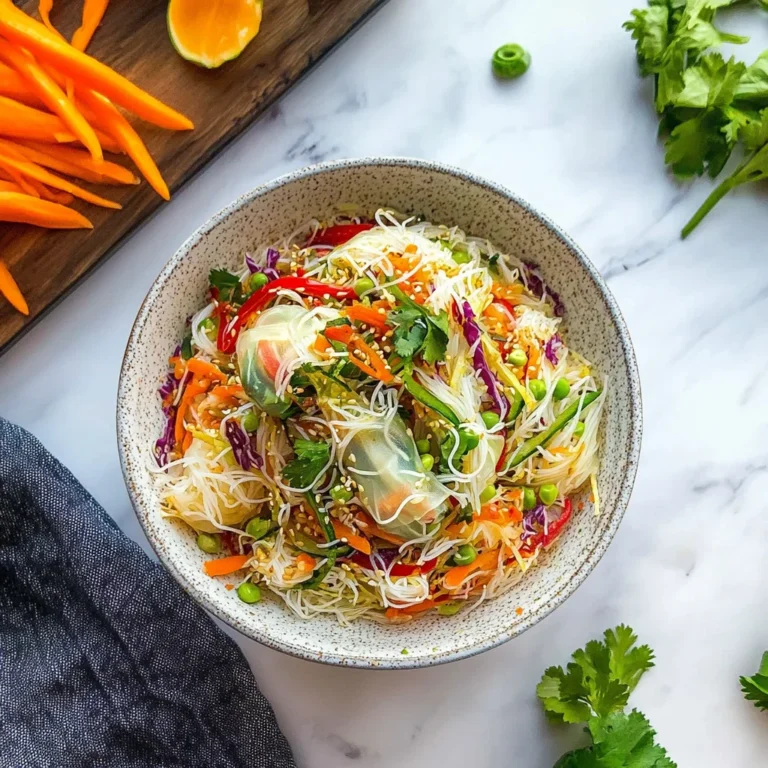 Spring Roll Salad with Spicy Ginger Dressing: Zesty Delight