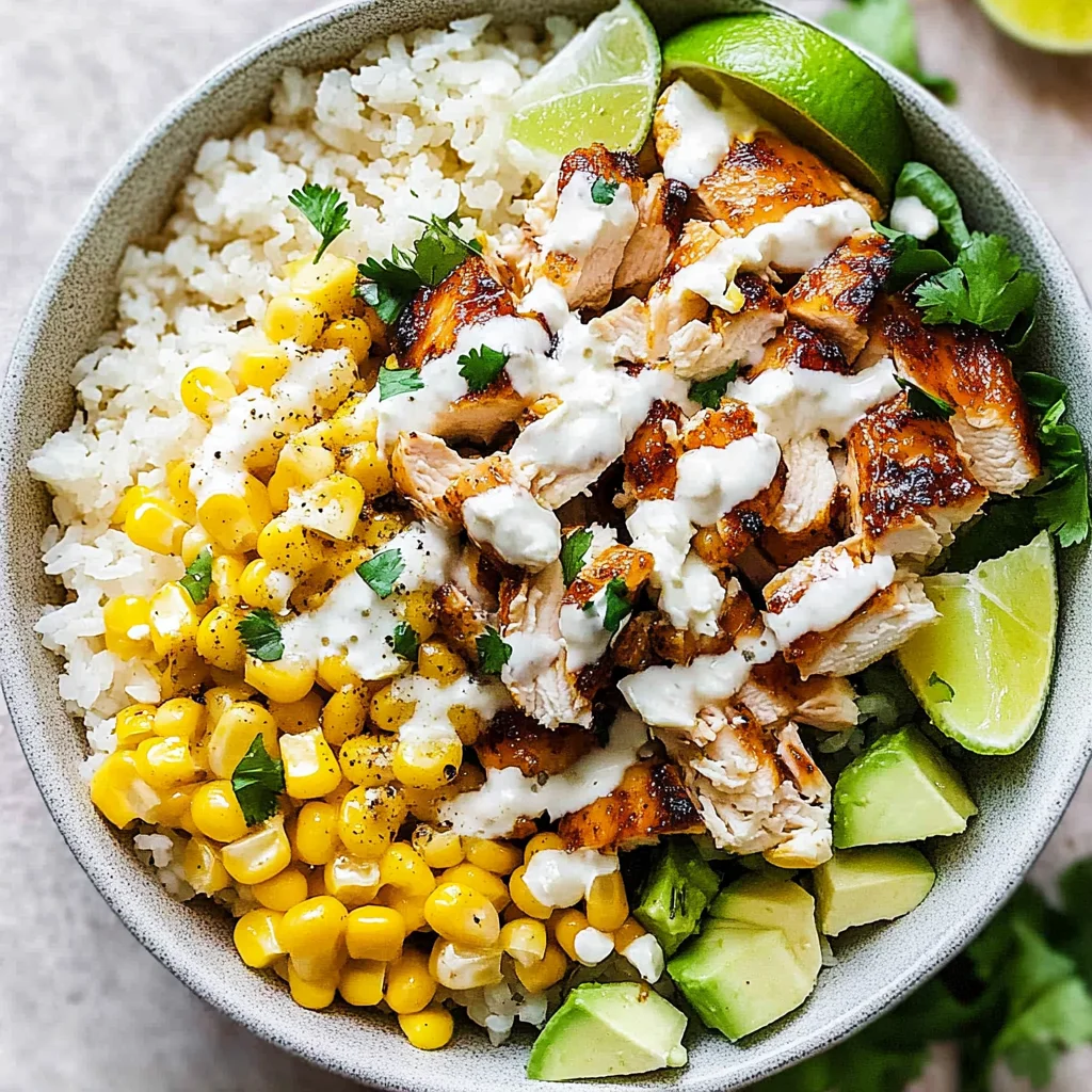 Street Corn Chicken Rice Bowl Recipe: Zesty and Flavorful