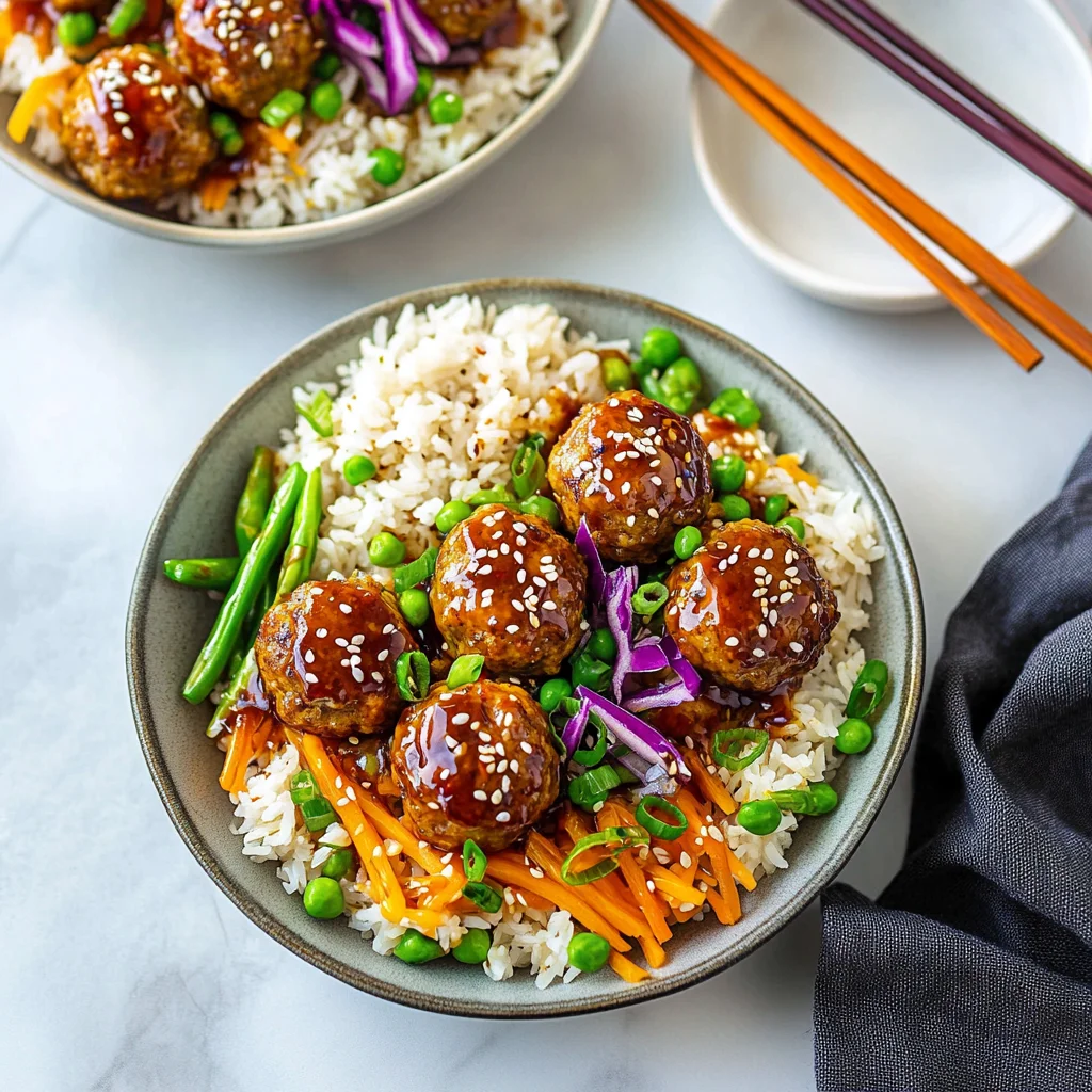 Teriyaki Chicken Meatballs and Rice Bowls: Comfort Food B…