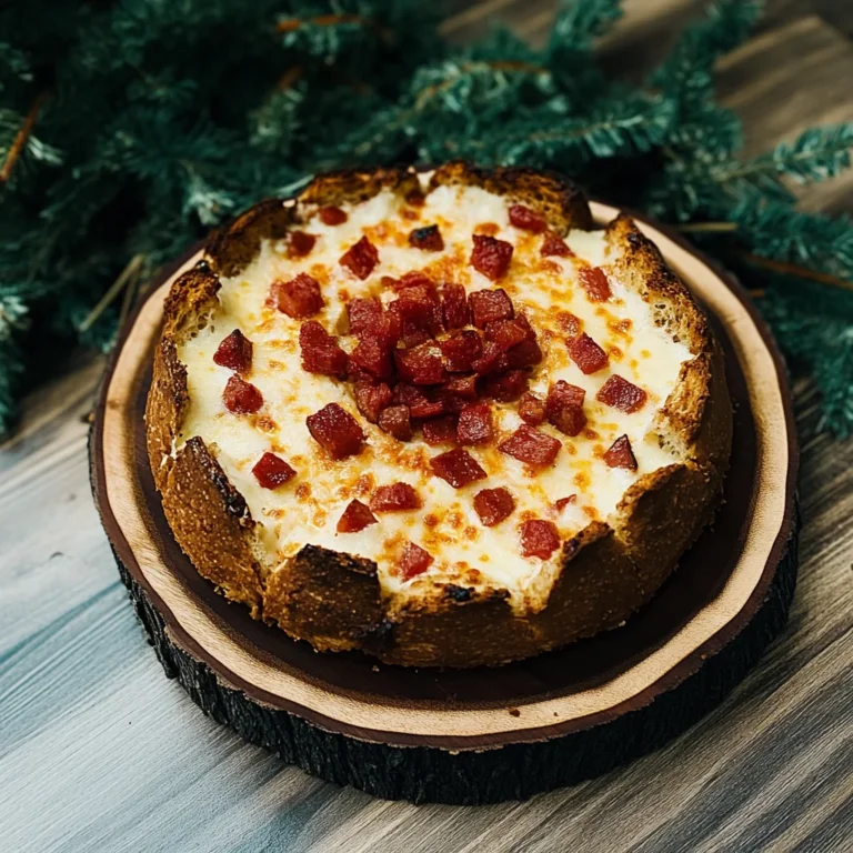 That’s amore! cheesy BREAD BOWL PIZZA DIP: Gooey Goodness