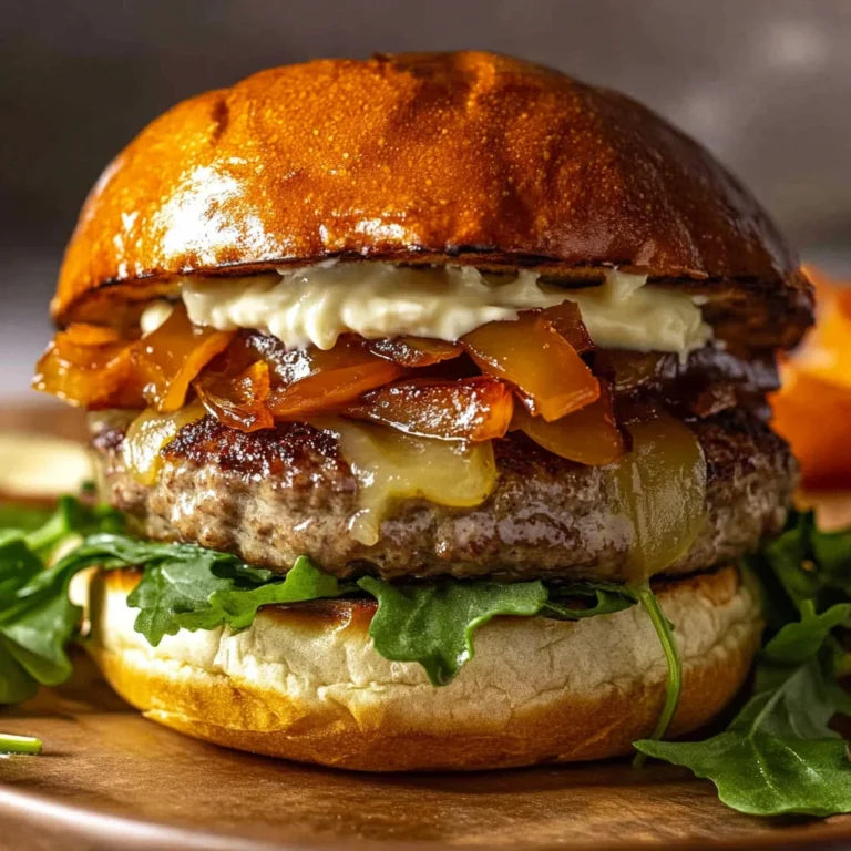 Turkey Burgers with Caramelized Onions and Aioli: Irresis…