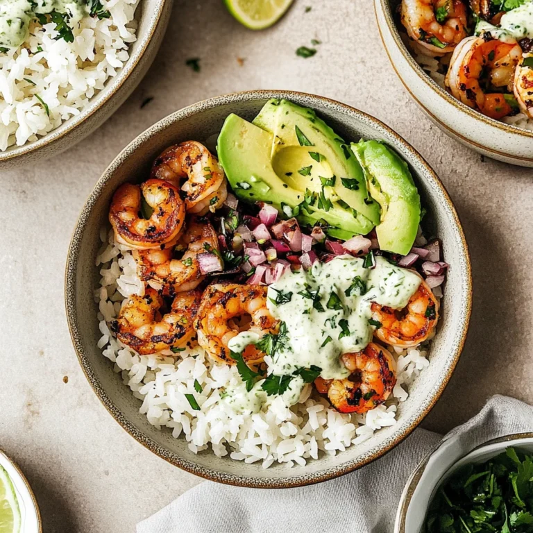 Zesty Shrimp & Avocado Rice Bowls: Fresh & Flavorful Delight