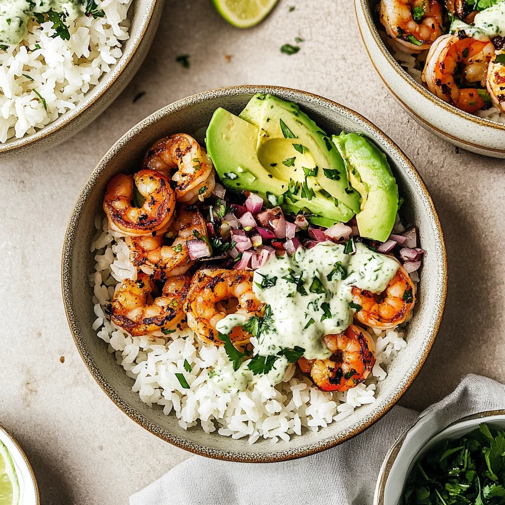 Zesty Shrimp & Avocado Rice Bowls: Fresh & Flavorful Delight