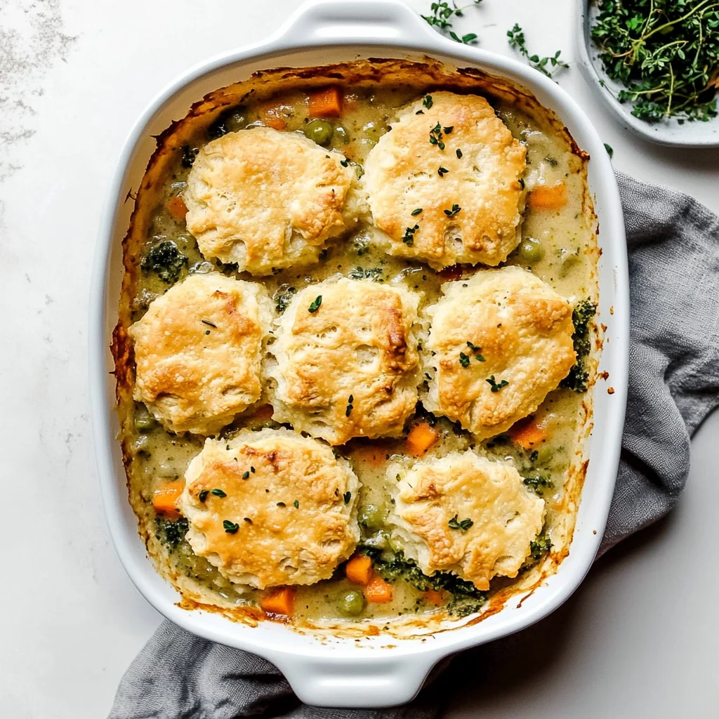 Biscuit Vegetable Pot Pie Casserole: Cozy Comfort Food De…