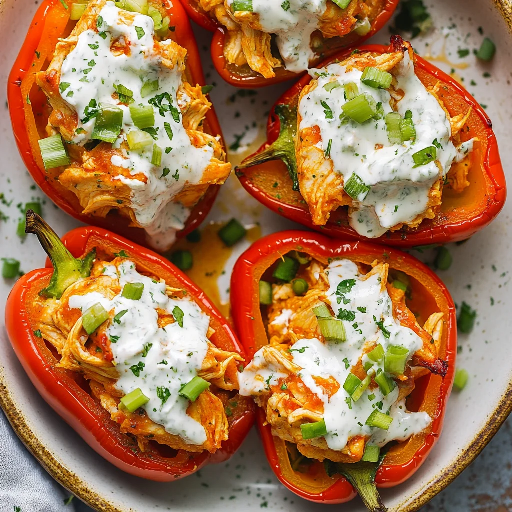Buffalo Chicken Stuffed Peppers: Spicy & Guilt-Free Delight
