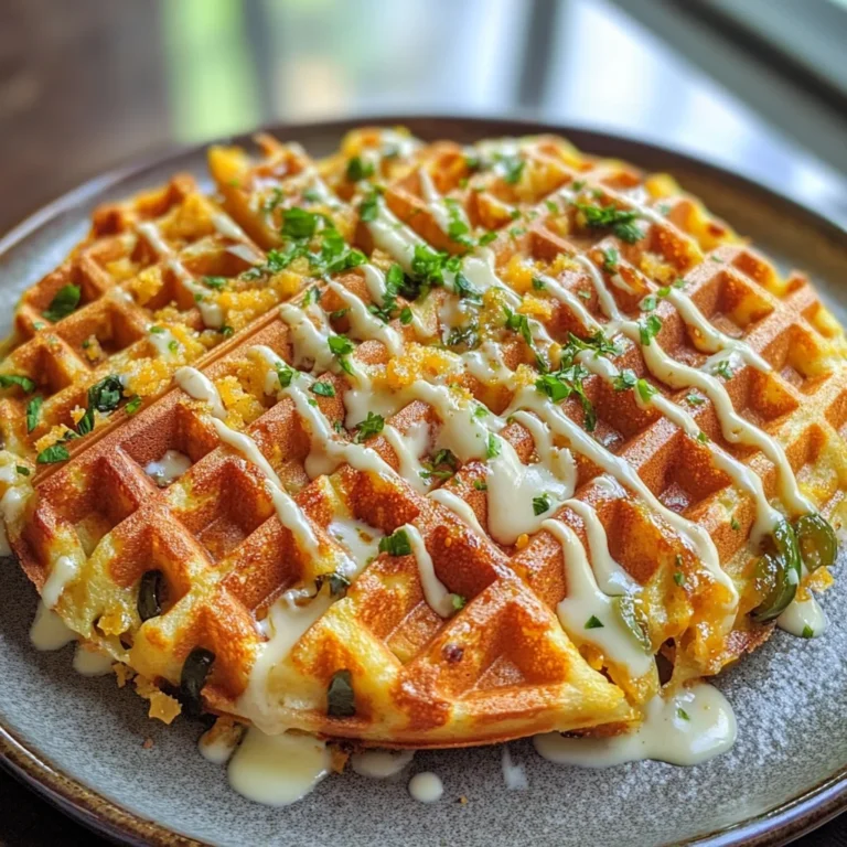 Cheddar Jalapeño Cornbread Waffles: Spicy and Irresistible