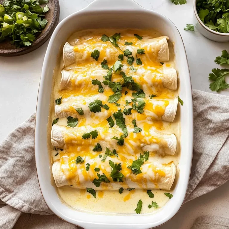 Creamy White Chicken Enchiladas: Comfort in Every Bite