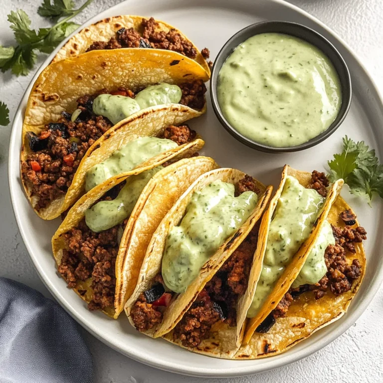 Crispy Baked Ground Turkey Tacos with Avocado Sauce: Irre…