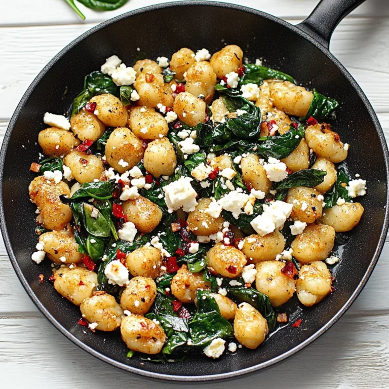 Crispy Gnocchi With Spinach And Feta: Quick and Addictive