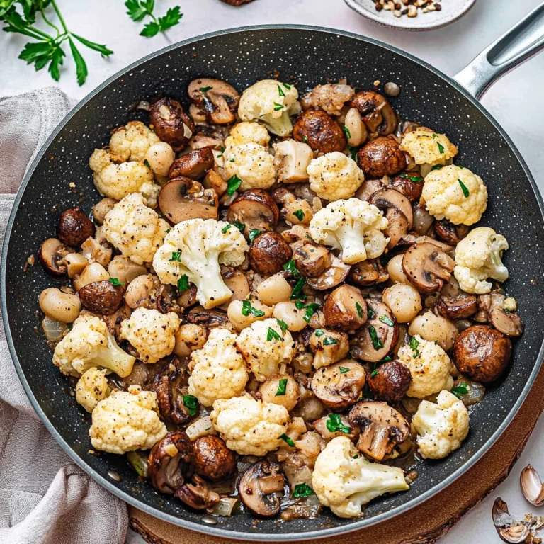 Garlic Cauliflower Mushroom Skillet: Quick & Delicious Dish