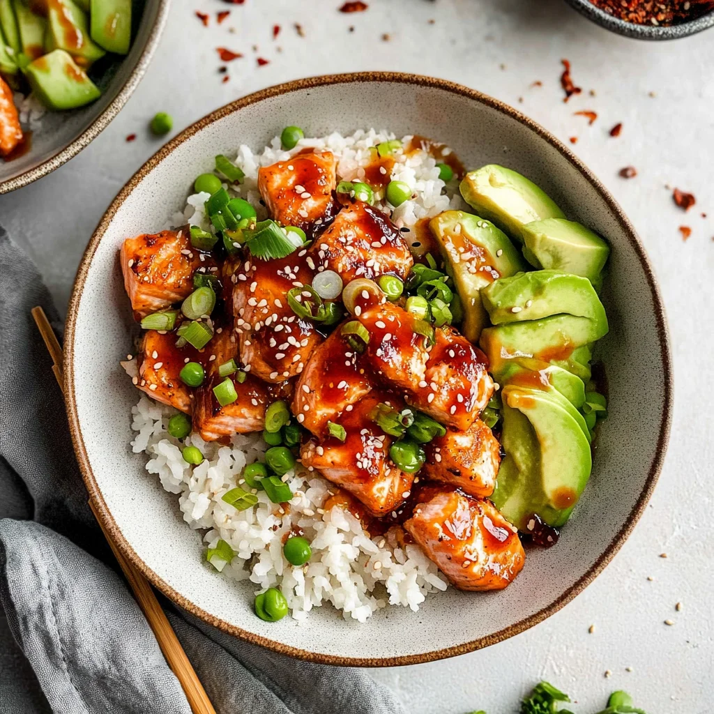 Honey Sriracha Salmon Bowls: A Sweet and Spicy Delight
