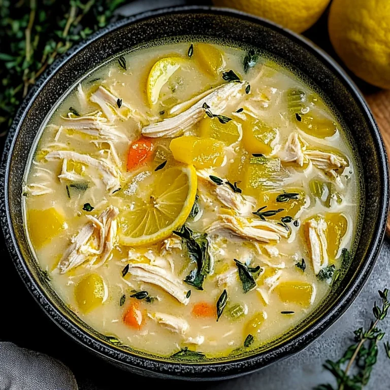 Mediterranean Lemon Chicken Soup: A Creamy, Comforting Bo…