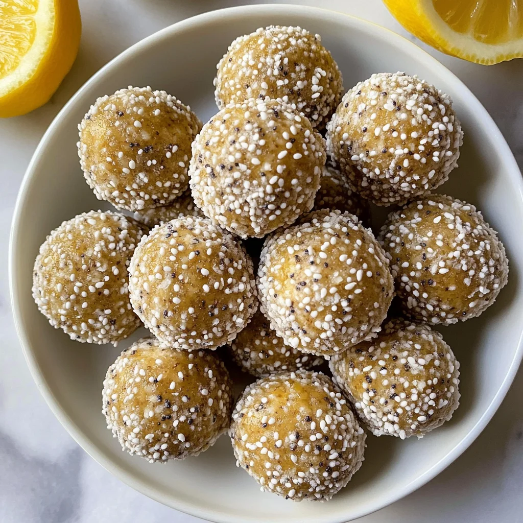 No-Bake Lemon Poppyseed Protein Balls: Zesty and Energizing