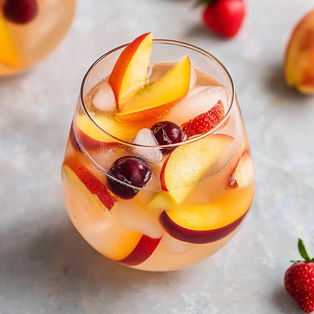 Peach Strawberry Cherry Summer Sangria: Refreshing Delight
