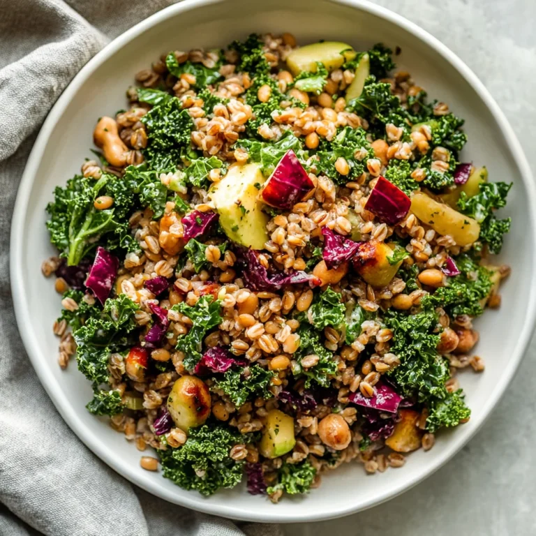 Winter Farro & Kale Salad: Hearty and Flavor-Packed Delight