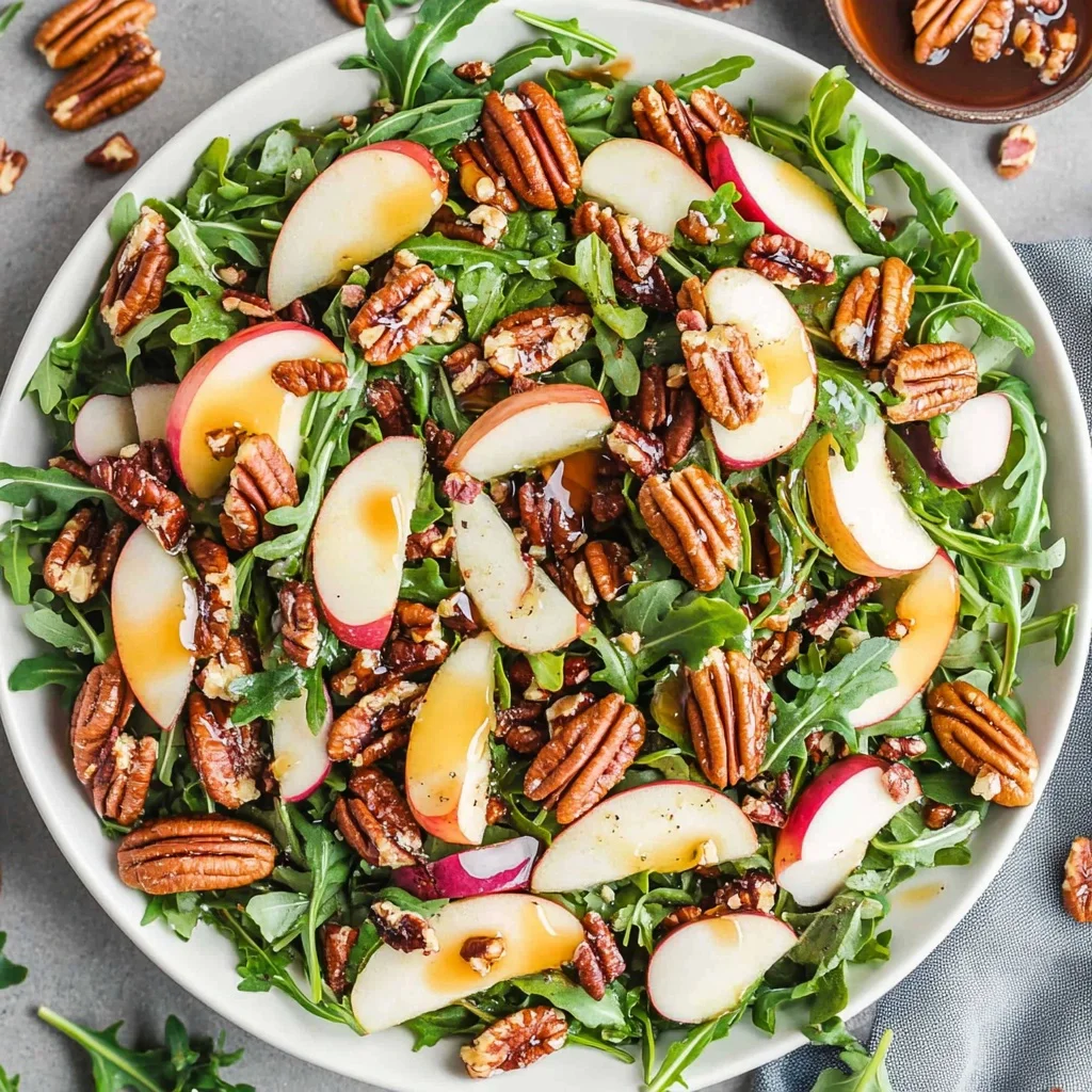 Apple Arugula Salad With Maple Pecans: Effortlessly Gourmet