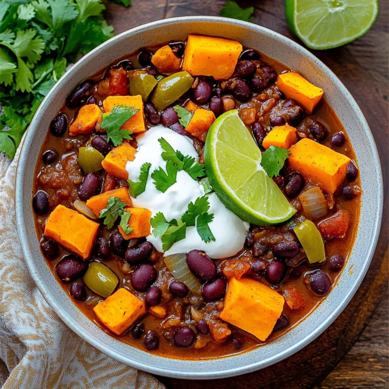 Crock Pot Sweet Potato Black Bean Chili: Cozy & Flavorful