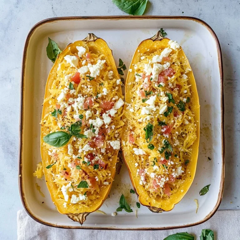 Feta Spaghetti Squash: Creamy and Cozy Delight
