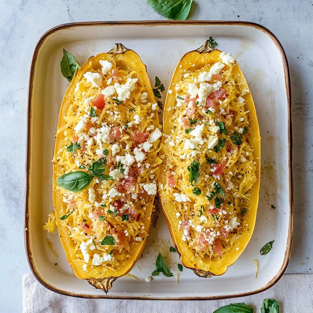 Feta Spaghetti Squash: Creamy and Cozy Delight