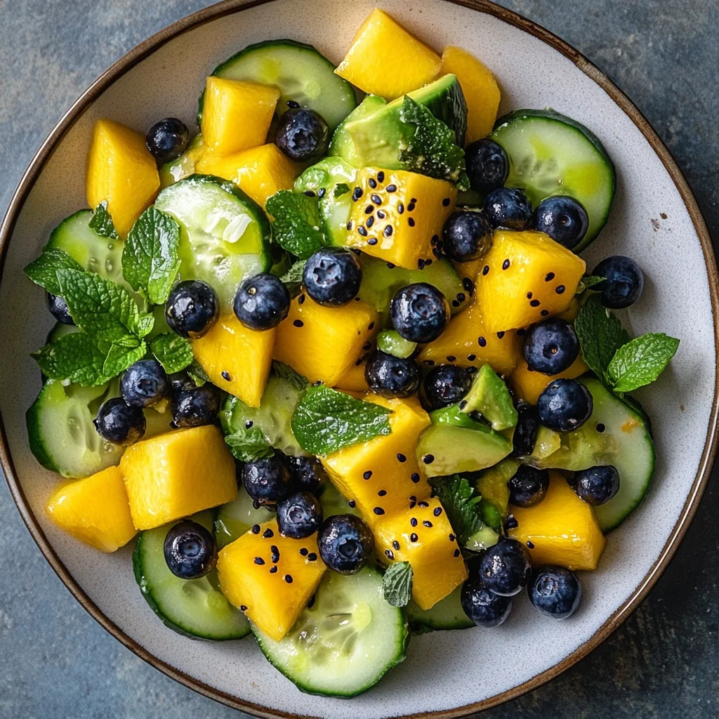 Mango Cucumber Salad with Blueberries and Avocado: Refres…