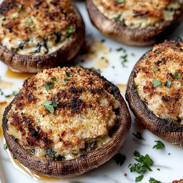 Spinach and Chicken Stuffed Mushrooms: Cheesy Delight Awaits
